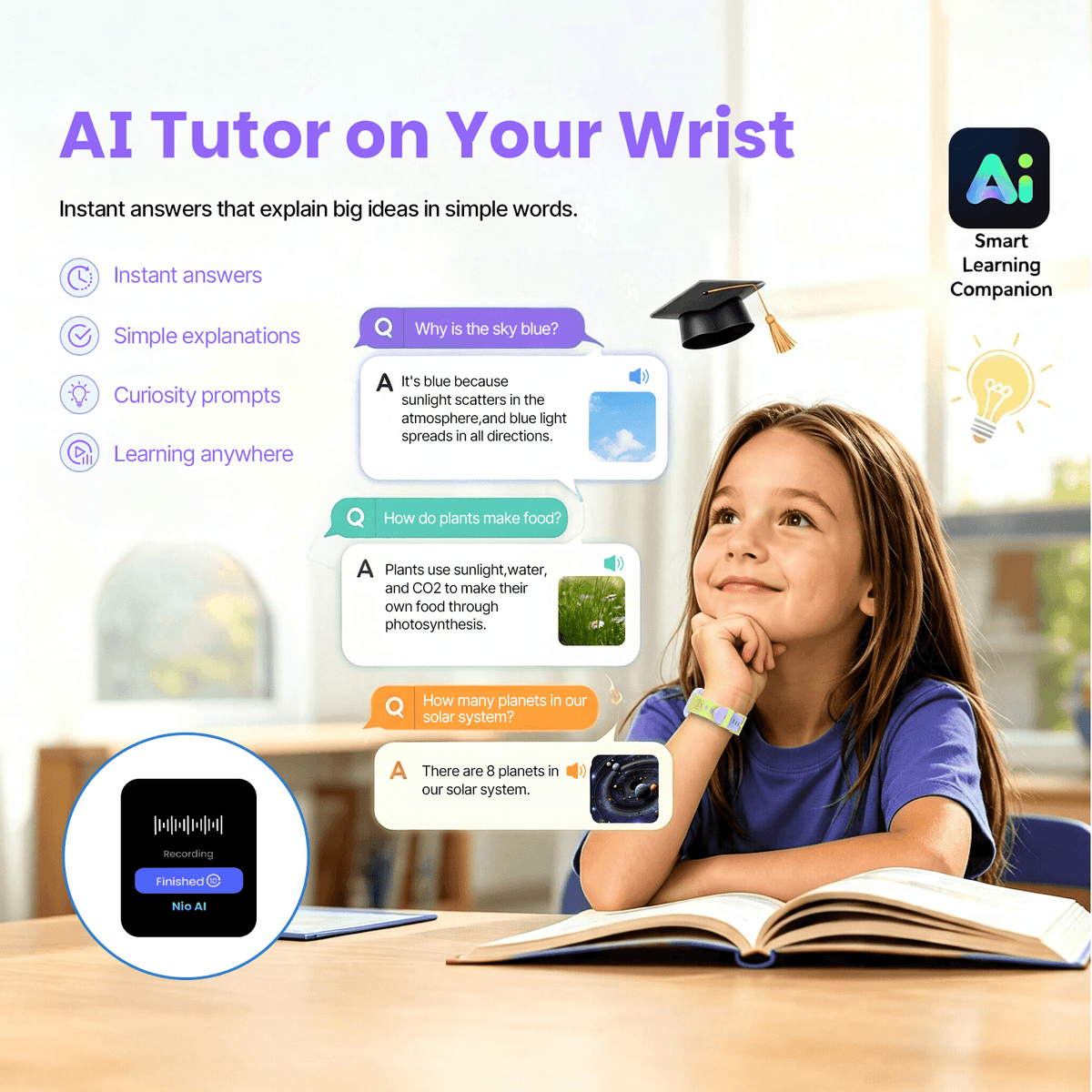 LAGENIO K9 Smartwatch 4G per bambini con AI