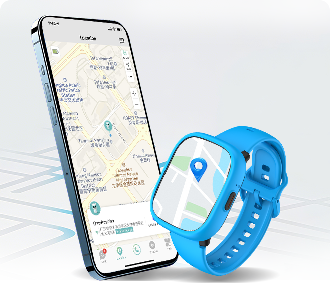 Lagenio kids smartwatch with precise GPS tracking and zone alerts