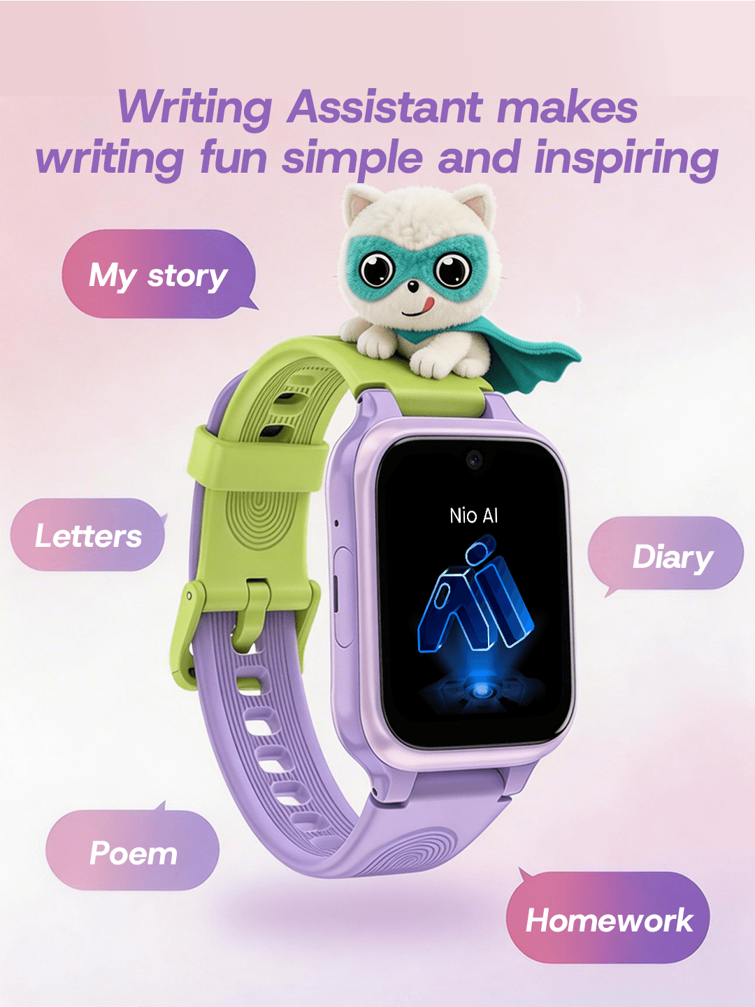 LAGENIO AI writing assistant helps kids create stories, letters, poems, diaries, and homework ideas